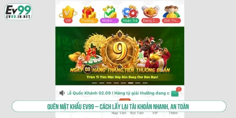 Quên Mật Khẩu EV99