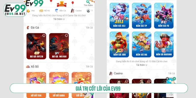 Giới Thiệu EV99 - Nhà Cái Xanh Chín Uy Tín Hàng Đầu Châu Á Giới thiệu EV99 giá trị cốt lõi của nền tảng